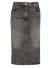 Moschino Denim Skirt With Back Pockets And Belt Loops In Grey