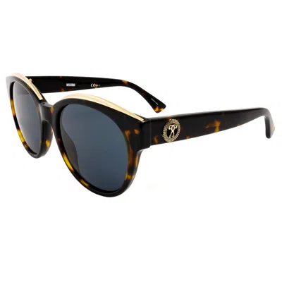 Moschino Grey Round Ladies Sunglasses Mos033/s 0086/ir 52 In Black