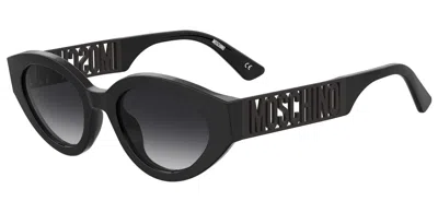 Moschino Grey Shaded Cat Eye Ladies Sunglasses Mos160/s 0807/9o 51 In Black