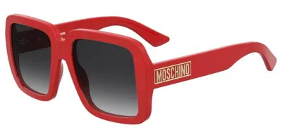 Moschino 55mm Gradient Square Sunglasses In Transparent