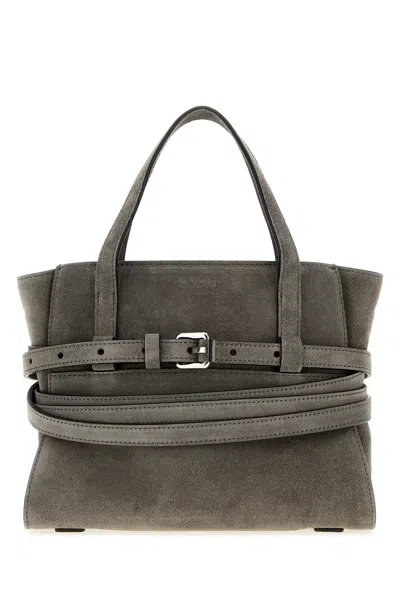 Moschino Grey Tie Me Mini Tote In Gray