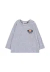 Moschino Grey T-shirt For Babykids With Teddy Bear In Gray