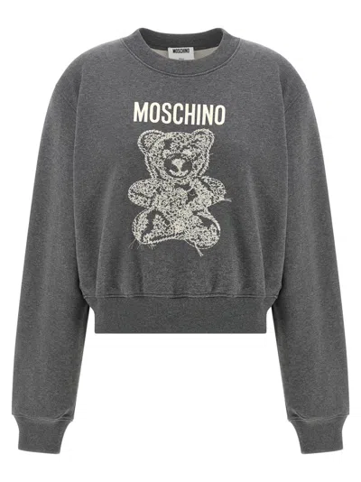 MOSCHINO GREY TEDDY BEAR SWEATSHIRT