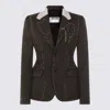 Moschino Tailored Jacket Notched Lapels In Brown