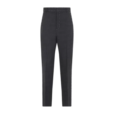 Moschino Grey Wool Pants In Black