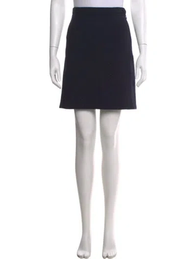 Pre-owned Moschino Grosgrain Trim Mini Skirt In Black