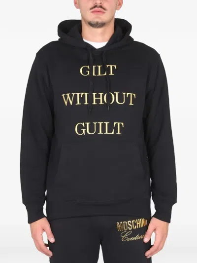 Moschino Guilt Without Guilt Hoodie In Black