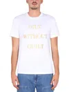 Moschino "guilt Without Guilt" T-shirt In White