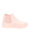 Moschino Gummy 40mm Logo-embossed Ankle Boots In Nude