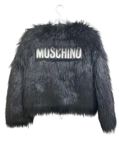 Pre-owned Moschino H&m Collaboration Fur Jacket S Size 2312m In Black