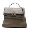 Moschino Nappa Foresta Calfskin Top Handle Tote In Green