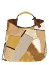 Moschino Handle Me Interwovened Top Handle Bag In Multicolor