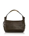 Moschino Handle Me Leather Top Handle Bag In Forest