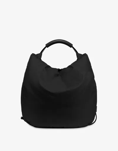 Moschino Handle Me Medium Hobo Bag In Black