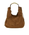Moschino Medium Handle Me Suede Shoulder Bag