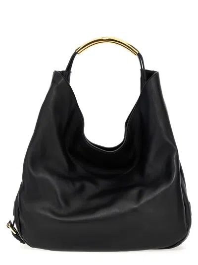 Moschino Handle Me Medium Shoulder Bag In Black