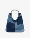 Moschino Handle Me Medium Shoulder Bag In Blue