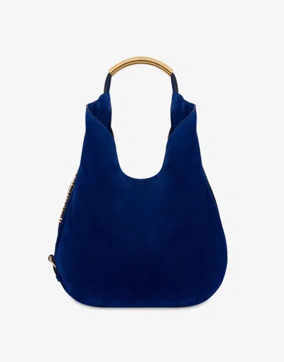 Moschino Handle Me Medium Shoulder Bag In Blue