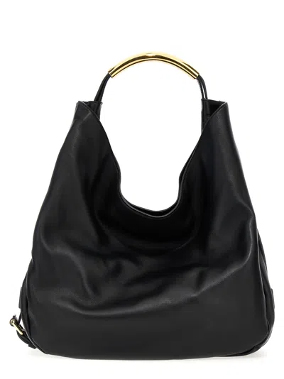 Moschino Handle Me Medium Shoulder Bags In Black