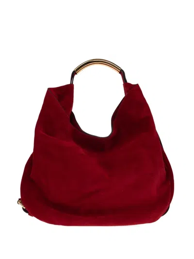Moschino Handle Me Ring Handle Shoulder Bag In Red