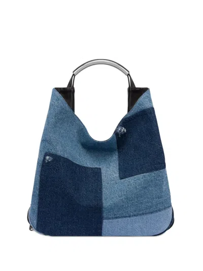 Moschino Handle Me Shoulder Bag In Blue