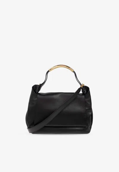 Moschino Handle Me Square Shoulder Bag In Black