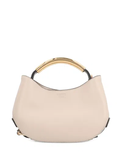 Moschino Handle Me Tote Bag In Neutral