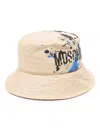 Moschino Logo-print Bucket Hat In Beige
