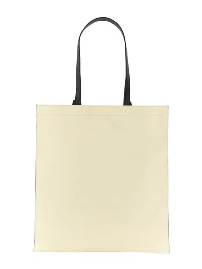 Moschino Hawaiian Print Cotton Tote Bag In Yellow