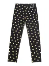 Moschino Heart-print Cotton Leggings In Multicolor