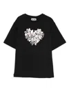 Moschino Heart-bow T-shirt In Black