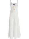 Moschino Buttoned Heart Midi Dress In White