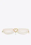 Moschino Heart-charm Faux Pearl Choker