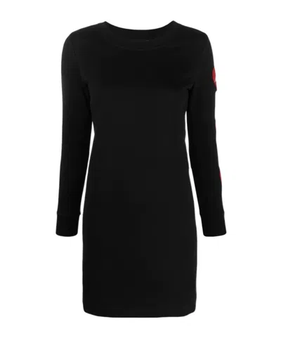 Moschino Heart-detail Sweater Dress In Black