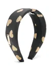 Moschino Heart-print Headband In 黑色