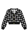 Moschino Heart Embroidery Cardigan In Black
