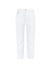 Moschino Distressed Denim Jeans In White