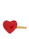 Moschino Heart Hair Clip In Red