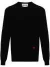 Moschino Heart-intarsia Sweater In Black