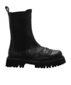 Moschino Heart-motif Boots In Black