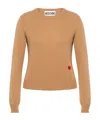 Moschino Heart-motif Crew-neck Jumper In Nude