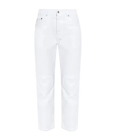 Moschino Distressed Denim Jeans In White