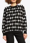 Moschino Sweater With Embroidered Pattern In Black