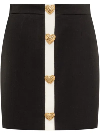 Moschino Black Embellished Mini Skirt