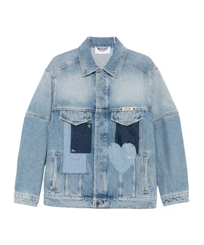 MOSCHINO MOSCHINO PATCHWORK DENIM JACKET