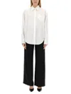 Moschino Heart Patch Collared Shirt In White