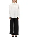 Moschino Heart Patch Collared Shirt In White