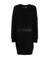 Moschino Heart-patch Sweat Dress In Black