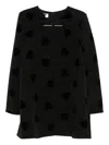 Moschino Heart-pattern Dress In Black