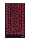 Moschino Schal Mit Herzmuster In Red